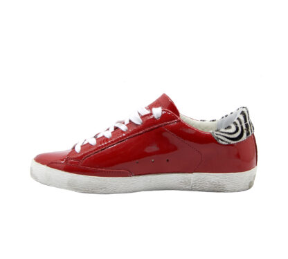 GOLDEN GOOSE DONNA Donna SNEAKERS SUPERSTAR VERNICE ROSSO 36, 37-2, 38-2, 39-2, 40, 41-2 immagine n. 3/4