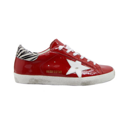 GOLDEN GOOSE DONNA Donna SNEAKERS SUPERSTAR VERNICE ROSSO 36, 37-2, 38-2, 39-2, 40, 41-2 immagine n. 1/4