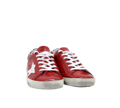 GOLDEN GOOSE DONNA Donna SNEAKERS SUPERSTAR VERNICE ROSSO 36, 37-2, 38-2, 39-2, 40, 41-2 immagine n. 2/4