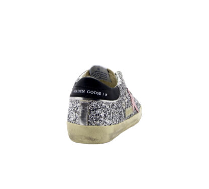 GOLDEN GOOSE DONNA Donna SNEAKERS SUPERSTAR GLITTER ARGENTO 35, 36, 37-2, 38-2, 39-2, 40, 41-2 immagine n. 4/4