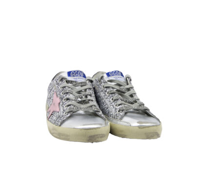 GOLDEN GOOSE DONNA Donna SNEAKERS SUPERSTAR GLITTER ARGENTO 35, 36, 37-2, 38-2, 39-2, 40, 41-2 immagine n. 2/4