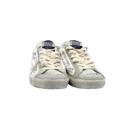 GOLDEN GOOSE DONNA CIABATTA ANATOMICA SNEAKERS SUPERSTAR BIANCO SCRITTE 36, 37-2, 38-2, 39-2, 40, 41-2 immagine n. 2/4