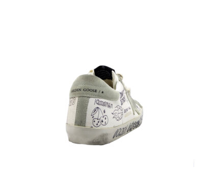 GOLDEN GOOSE DONNA CIABATTA ANATOMICA SNEAKERS SUPERSTAR BIANCO SCRITTE 36, 37-2, 38-2, 39-2, 40, 41-2 immagine n. 4/4