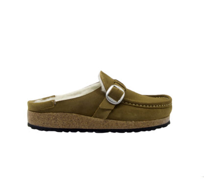 BIRKENSTOCK DONNA CIABATTA ANATOMICA SABOT MONTONE FIBBIA COGNAC 37-2, 38-2, 39-2, 40, 41-2 immagine n. 1/3