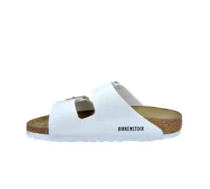 BIRKENSTOCK UNISEX CIABATTA ANATOMICA ARIZONA VERNICE BIANCO 35, 36, 37-2, 38-2, 39-2, 40, 41-2 immagine n. 3/4