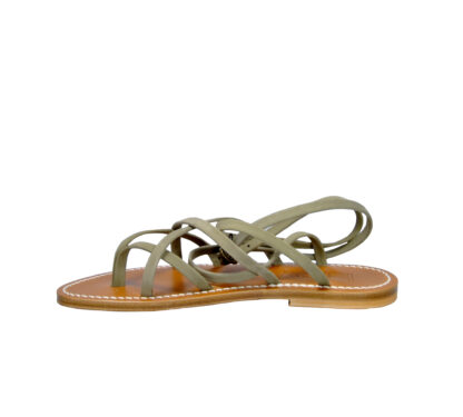 k.jacques DONNA Donna SANDALO INFRADITO GLADIATORE KHAKI 36, 37-2, 38-2, 39-2, 40, 41-2 immagine n. 3/4