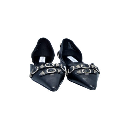 steve madden DONNA Donna BALLERINA  SPEZZATA NERO FIBBIE 35-2, 36, 37-2, 37, 38-2, 38, 40, 41-2 immagine n. 2/4