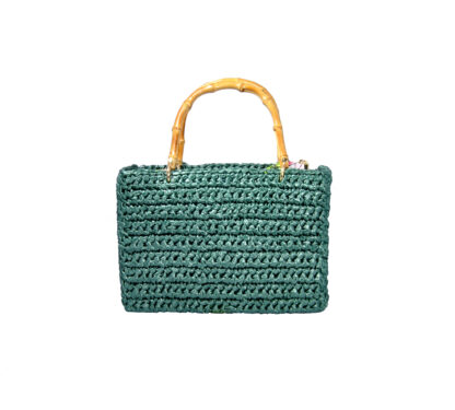 CHICA BAGS DONNA AccessorI SHOPPING RAFIA FORESTA un immagine n. 1/3