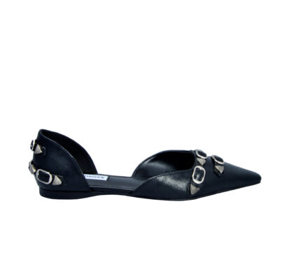 steve madden DONNA Donna BALLERINA  SPEZZATA NERO FIBBIE 35-2, 36, 37-2, 37, 38-2, 38, 40, 41-2 immagine n. 1/4