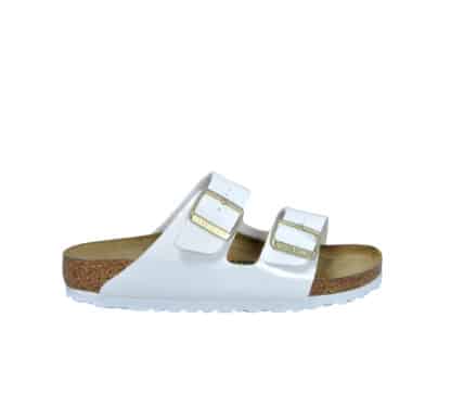 BIRKENSTOCK UNISEX CIABATTA ANATOMICA ARIZONA VERNICE BIANCO 35, 36, 37-2, 38-2, 39-2, 40, 41-2 immagine n. 1/4