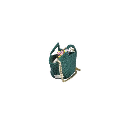 CHICA BAGS DONNA AccessorI BORSA A TRACOLLA RAFIA FOREST un immagine n. 3/3