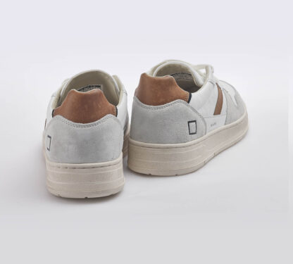 D.A.T.E UNISEX CALZATURE SNEAKERS PELLE BIANCO CUOIO 40, 42, 43-2, 44-2 immagine n. 4/5