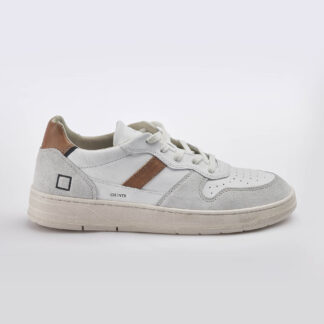 D.A.T.E UNISEX CALZATURE SNEAKERS PELLE BIANCO CUOIO 40, 42, 43-2, 44-2 immagine n. 1/5