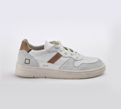 D.A.T.E UNISEX CALZATURE SNEAKERS PELLE BIANCO CUOIO 40, 42, 43-2, 44-2 immagine n. 1/5