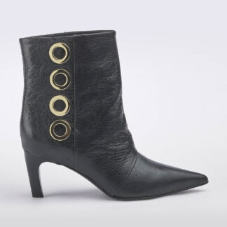 LELLA BALDI DONNA DECOLTE' STIVALETTO NERO BORCHIE 37-2, 38-2, 39-2, 40 immagine n. 1/5