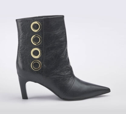 LELLA BALDI DONNA DECOLTE' STIVALETTO NERO BORCHIE 37-2, 38-2, 39-2, 40 immagine n. 1/5