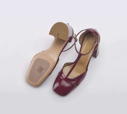 A.BOCCA DONNA Donna SANDALO VERNICE RUBINO 36, 37-2, 37, 38-2, 38, 39-2, 40 immagine n. 5/5