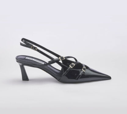 steve madden DONNA Donna CHANEL VERNICE NERO 36, 37-2, 37, 38-2, 38, 39-2, 40 immagine n. 1/5