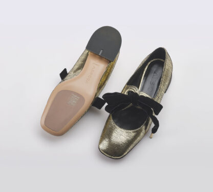 A.BOCCA DONNA Donna MARY JANE PELLE ORO FIOCCO 36, 37-2, 38-2, 38, 39-2, 40, 41-2 immagine n. 5/5