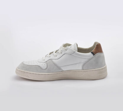 D.A.T.E UNISEX CALZATURE SNEAKERS PELLE BIANCO CUOIO 40, 42, 43-2, 44-2 immagine n. 2/5