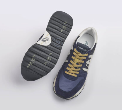 premiata UOMO CALZATURE SNEAKERS LANDER BLU NAVY 40, 41-2, 42, 43-2, 44-2, 45-2, 46-2 immagine n. 5/5