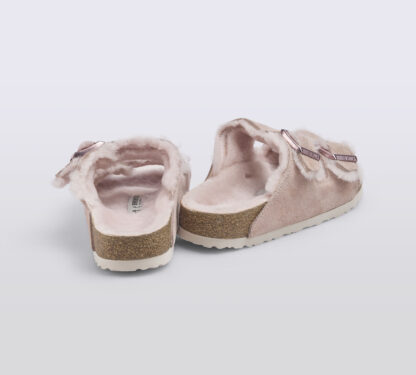 BIRKENSTOCK UNISEX CIABATTA ANATOMICA ARIZONA SHEARLING ROSA 37-2, 38-2 immagine n. 4/5