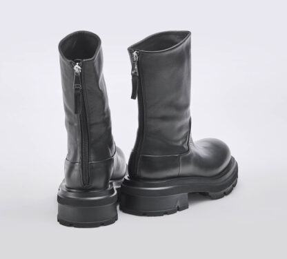 ELENA iachi DONNA BIKERS BIKERS PELLE NERO CERNIERA 36, 37-2, 37, 38-2, 38, 40, 41-2 immagine n. 4/5