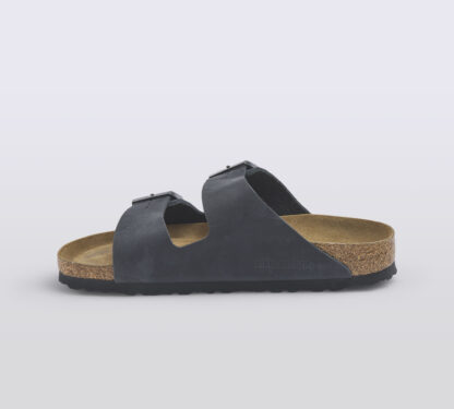 BIRKENSTOCK UNISEX CIABATTA ANATOMICA ARIZONA PELLE OLIATA NERO 35, 36, 37-2, 38-2, 39-2 immagine n. 2/3