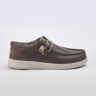 HEYDUDE UOMO CALZATURE SCARPA PELLE MORO LACCIO 41-2, 43-2, 44-2, 45-2, 46-2 immagine n. 1/5