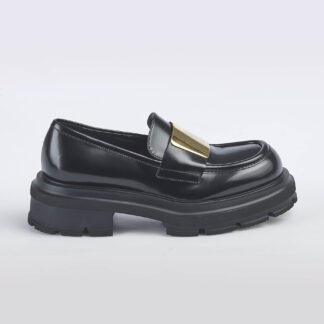 ELENA iachi DONNA Donna MOCASSINO PELLE NERO ACCESSORIO 36, 37-2, 38-2, 39-2, 40, 41-2 immagine n. 1/5