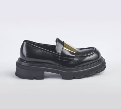 ELENA iachi DONNA Donna MOCASSINO PELLE NERO ACCESSORIO 36, 37-2, 38-2, 39-2, 40, 41-2 immagine n. 1/5