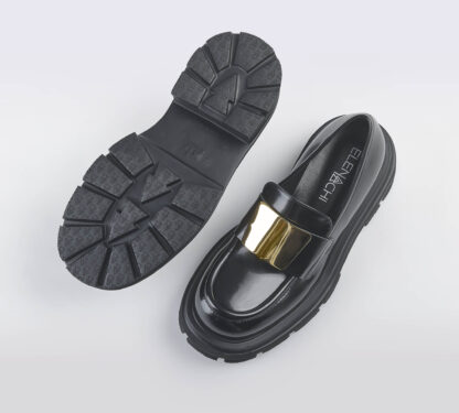 ELENA iachi DONNA Donna MOCASSINO PELLE NERO ACCESSORIO 36, 37-2, 38-2, 39-2, 40, 41-2 immagine n. 5/5