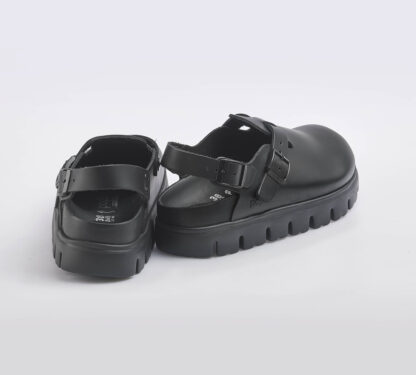 BIRKENSTOCK UNISEX CALZATURE SABOT CON CINTURINO PELLE NERO 38-2, 39-2, 40, 41-2 immagine n. 4/5