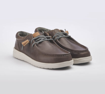 HEYDUDE UOMO CALZATURE SCARPA PELLE MORO LACCIO 41-2, 43-2, 44-2, 45-2, 46-2 immagine n. 3/5