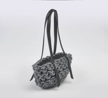 ALIENINA DONNA BORSE BORSA CASHMERE GRIGIO un immagine n. 2/5