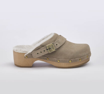 SCHOLL DONNA Donna ZOCCOLO CHIUSO CAMOSCIO TAUPE 36, 37-2, 38-2, 39-2, 40, 41-2 immagine n. 1/5