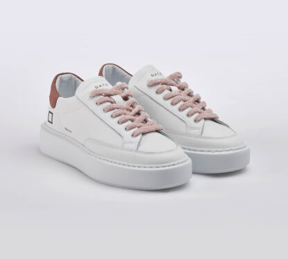 D.A.T.E UNISEX CALZATURE SNEAKERS PELLE BIANCO 36, 37-2, 38-2, 39-2, 40, 41-2 immagine n. 3/5