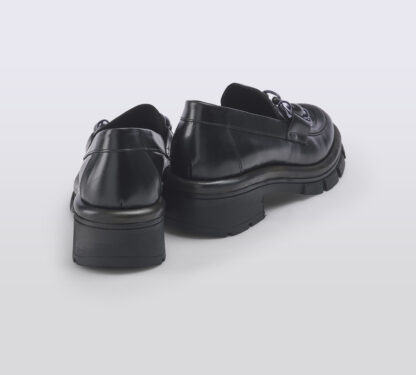 PAWELK'S DONNA Donna MOCASSINO PELLE NERO MORSETTO 36, 37-2, 38-2, 39-2, 40 immagine n. 4/5