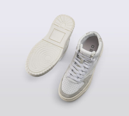 D.A.T.E UNISEX CALZATURE SNEAKERS PELLE BIANCO SABBIA COCCO 36, 37-2, 38-2, 39-2, 40 immagine n. 5/5