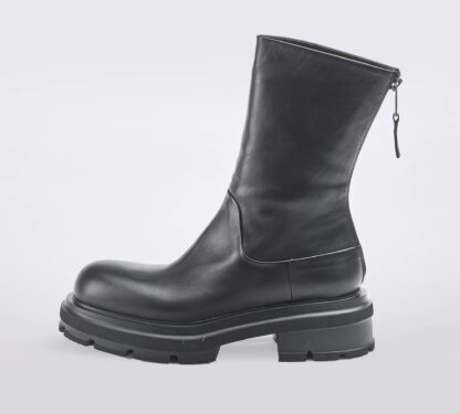 ELENA iachi DONNA BIKERS BIKERS PELLE NERO CERNIERA 36, 37-2, 37, 38-2, 38, 40, 41-2 immagine n. 2/5