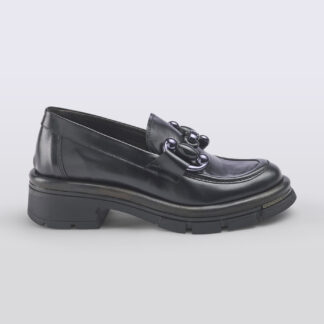 PAWELK'S DONNA Donna MOCASSINO PELLE NERO MORSETTO 36, 37-2, 38-2, 39-2, 40 immagine n. 1/5