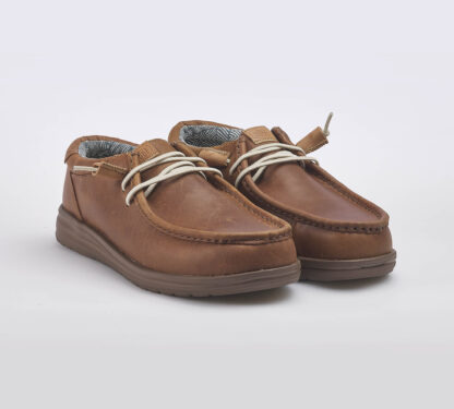 HEYDUDE UOMO CALZATURE SCARPA PELLE CUOIO LACCIO 40, 41-2, 42, 43-2, 44-2 immagine n. 3/5