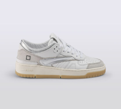 D.A.T.E UNISEX CALZATURE SNEAKERS IN PELLE BIANCO ARGENTO 36, 37-2, 38-2, 39-2, 40, 41-2 immagine n. 1/5