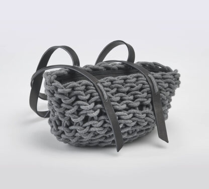 ALIENINA DONNA BORSE BORSA CASHMERE GRIGIO un immagine n. 3/5