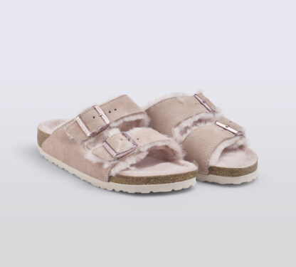 BIRKENSTOCK UNISEX CIABATTA ANATOMICA ARIZONA SHEARLING ROSA 37-2, 38-2 immagine n. 3/5