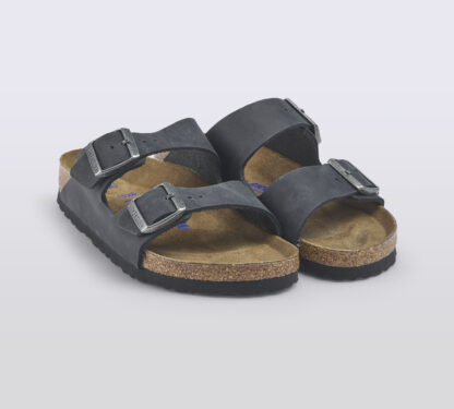 BIRKENSTOCK UNISEX CIABATTA ANATOMICA ARIZONA PELLE OLIATA NERO 35, 36, 37-2, 38-2, 39-2 immagine n. 3/3