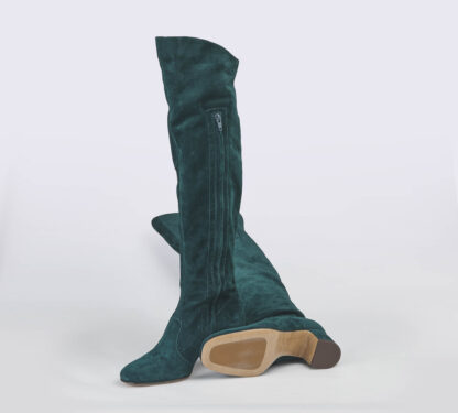 A.BOCCA DONNA Donna CUISSARD CAMOSCIO VERDE BOTTIGLIA 36, 39-2, 41-2 immagine n. 5/5