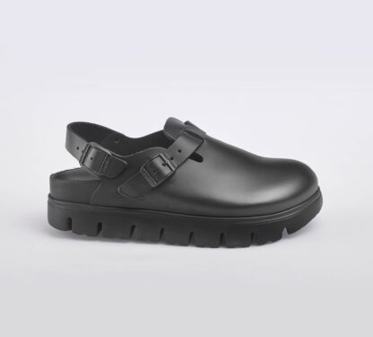 BIRKENSTOCK UNISEX CALZATURE SABOT CON CINTURINO PELLE NERO 38-2, 39-2, 40, 41-2 immagine n. 1/5