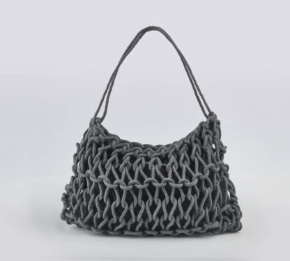 ALIENINA DONNA BORSE BORSA IN CASHMERE GRIGIO un immagine n. 1/4