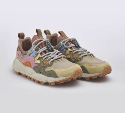 FLOWER MOUNTAIN UNISEX CALZATURE SNEAKERS RUNNING MULTI TAUPE 39-2 immagine n. 3/5